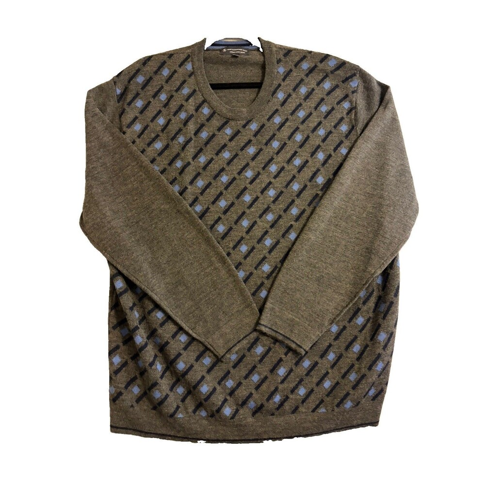 NICE Hart Schaffner Marx Merino Wool Blend Crewneck Sweater Mens Size XXL Gray